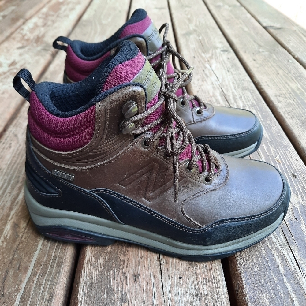 New Balance 1400 V1 Trail Walking Boots Dark Brown leather hiking boots WW1400DB - Picture 3 of 16